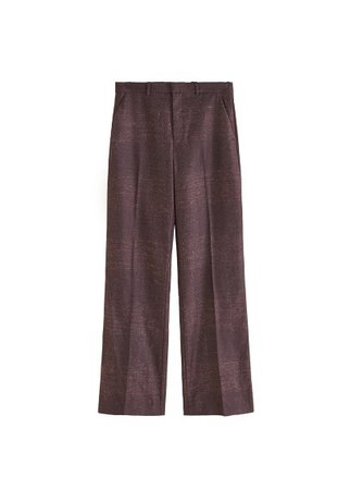 MANGO Flecked wool-blend trousers