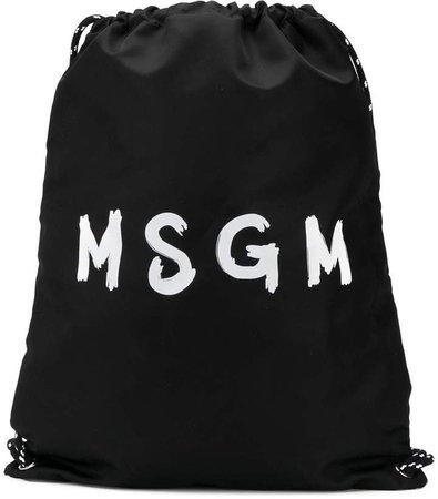 logo drawstring backpack