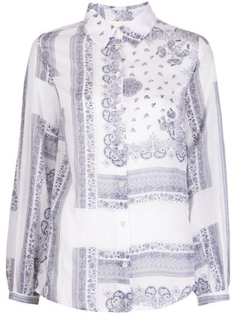 Semicouture Paisley-Print Shirt Y0SS04 White | Farfetch