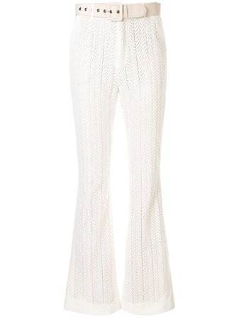 We Are Kindred Marbella Crochet Knit Flared Trousers | Farfetch.com