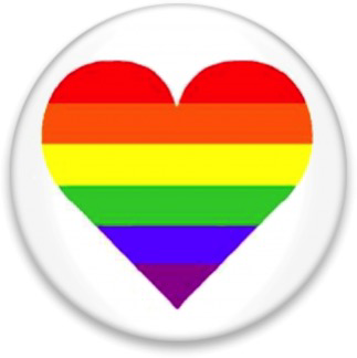 rainbow heart button
