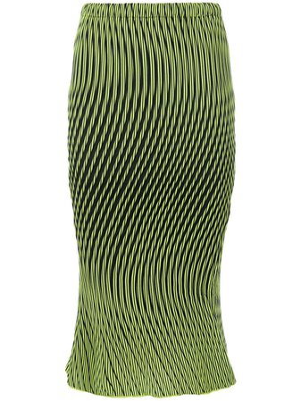 Issey Green Optical Illusion Striped Skirt - Google Search