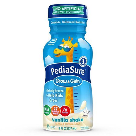 PediaSure Grow & Gain Kid's Nutritional Shake - Vanilla - 128 Fl Oz Total : Target