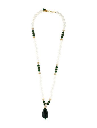 Chanel Pearl & Gripoix Glass Bead Strand Necklace - Necklaces - CHA313618 | The RealReal