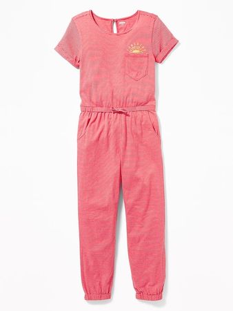 Striped Jersey Jumpsuit for Girls | Old Navy