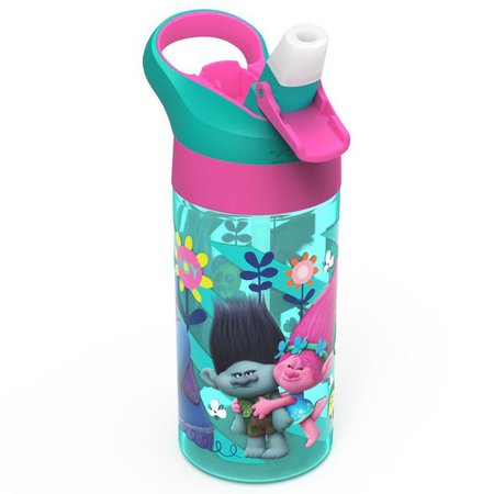 Trolls 17.5oz Plastic Water Bottle Blue/Pink - Zak Designs : Target