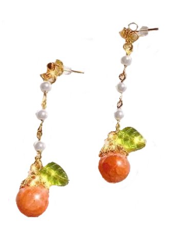 orange earrings