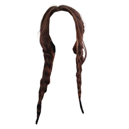 long brown hair messy braids braid pigtails