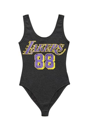 Forever 21 Women's Gray Los Angeles Lakers Bodysuit