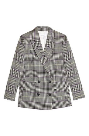 Topshop Check Double Breasted Blazer | Nordstrom