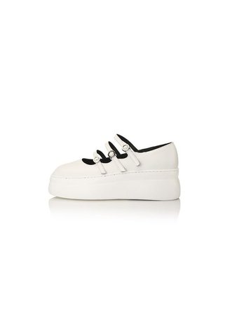 Clara Mary Jane Sneakers - White | W Concept