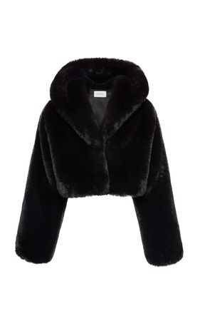 Cropped Faux-Fur Hooded Coat By Magda Butrym | Moda Operandi