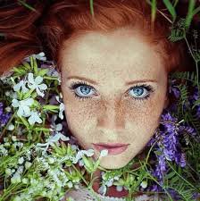 redhead with blue eyes and freckles - Google Search