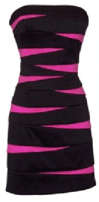 Pink and black dress