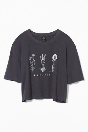 Embroidered Wildflower Cropped Top