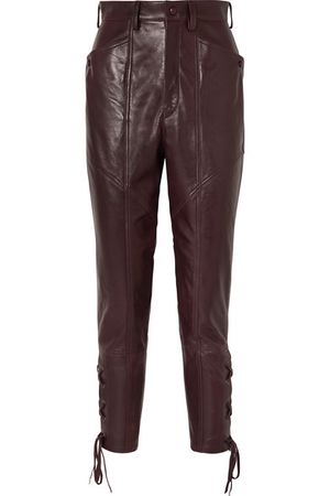 Isabel Marant | Cadix leather straight-leg pants | NET-A-PORTER.COM