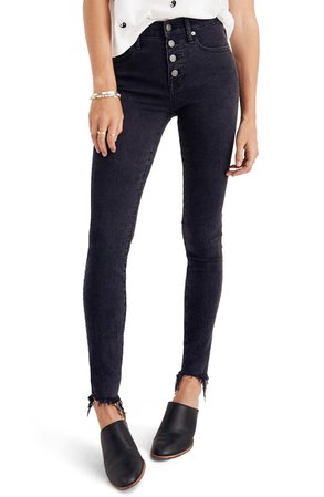 Madewell 9-Inch Button Ankle Skinny Jeans (Berkeley Wash) (Regular & Plus Size) | Nordstrom