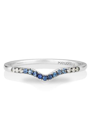 MANIAMANIA Unity Gradient Sapphire Band Ring | Nordstrom