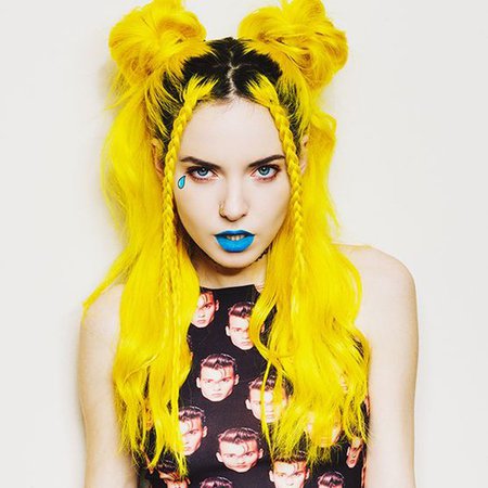 Yellow & Black Ombre Hair