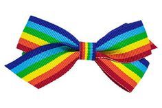 Rainbow Striped Bow