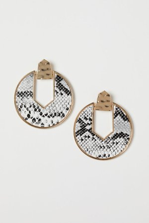 Snakeskin-patterned Earrings - Gold-colored/snakeskin-pattern - Ladies | H&M US
