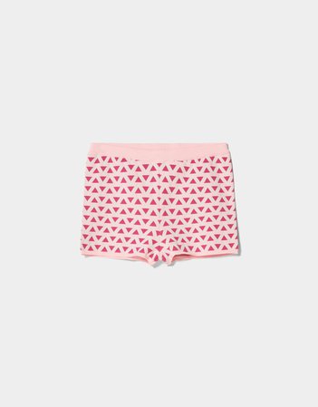 Knit jacquard Bermuda shorts - Pants - Woman | Bershka