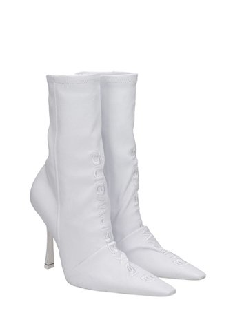 Alexander Wang Alexander Wang Vanna Ankle Boots In White Leather - white - 11206033 | italist