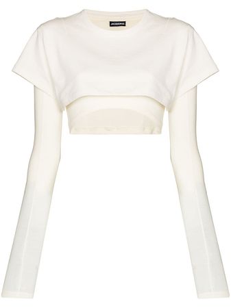 Jacquemus Le Double Cropped Layered T-shirt - Farfetch