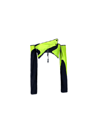Windowsen | Off Shoulder Mesh Sport Top Black and Neon Green 1 (Dei5 Edit)