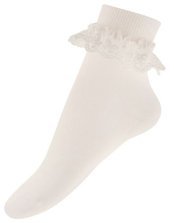Olivia Bow Lace Sock Ivory