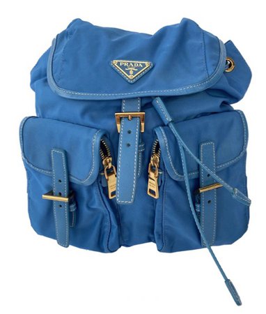 blue prada backpack
