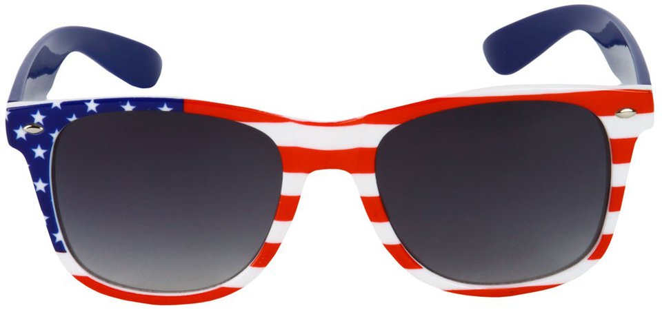 American Flag Retro Square Style Sunglasses