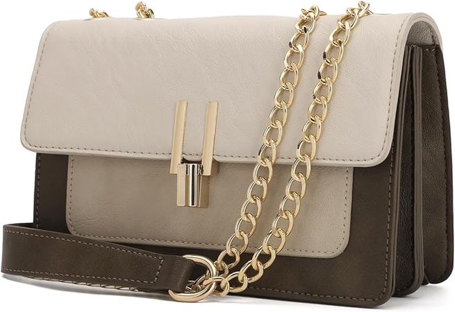 KL928 Crossbody Purses for Women Shoulder Bag Designer Satchel Handbag (Khaki+Apricot+Beige): Handbags: Amazon.com