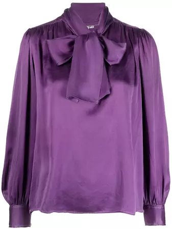Yves Saint Laurent Pre-Owned 1970s Pussy Bow Silk Blouse - Farfetch