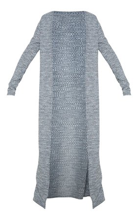 Grey Knitted Maxi Cardigan | Knitwear | PrettyLittleThing USA