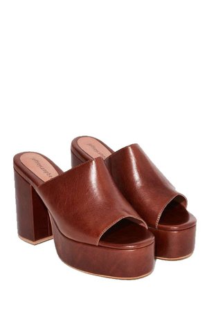 brown platforms sandals