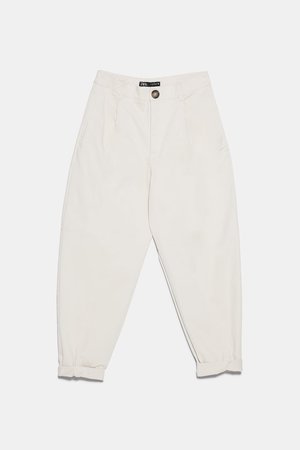 SLOUCHY PLEATED PANTS - View All-COATS-WOMAN | ZARA United States