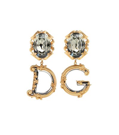 Dolce & Gabbana - Crystal-embellished drop earrings | Mytheresa
