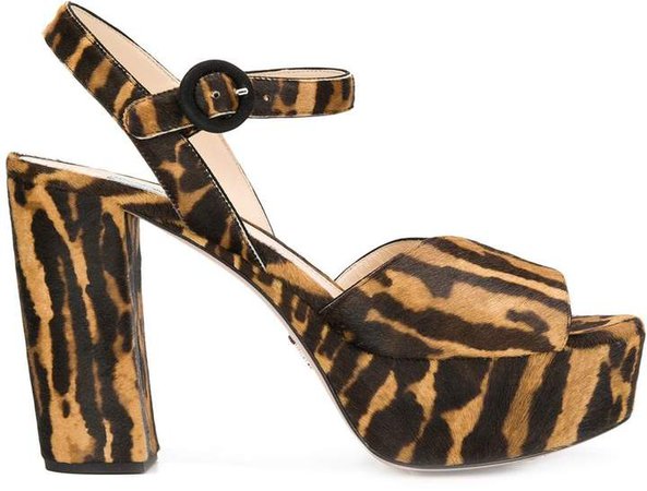 leopard print suede platform sandals
