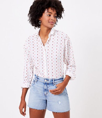 Petite Clip Relaxed Shirt