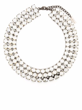 Saint Laurent crystal-embellished choker necklace