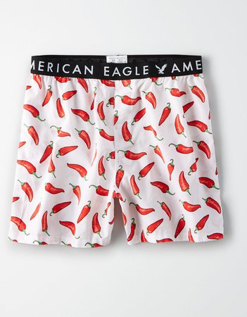 AEO Hot Chilis Poplin Boxer, White | American Eagle Outfitters