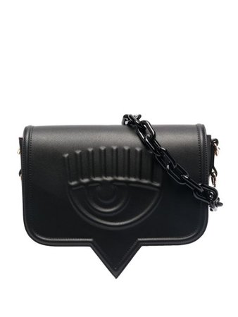 Chiara Ferragni Eyelike leather shoulder bag black CFPT010 - Farfetch