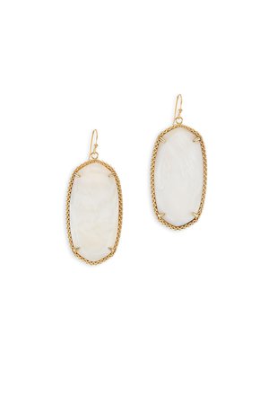 White Deily Earrings by Kendra Scott for $15 | Rent the Runway