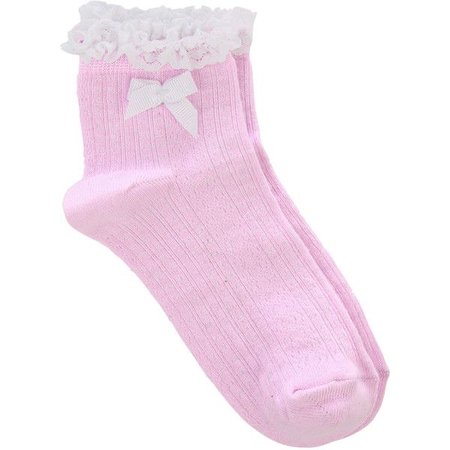 OASIS Lace Bow Detail Socks