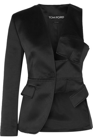TOM FORD | Cutout silk-satin blazer | NET-A-PORTER.COM