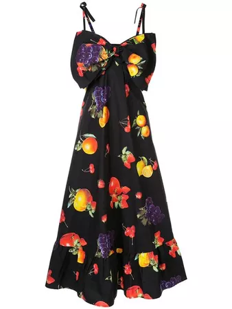 MSGM fruit print maxi dress