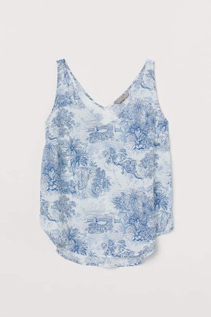 H&M+ Patterned Tank Top - White