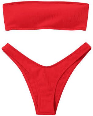 red bandeau swimsuit - Google Search