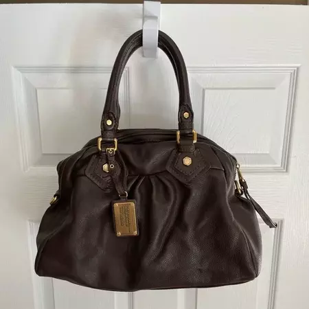 brown marc jacobs slouch handbag